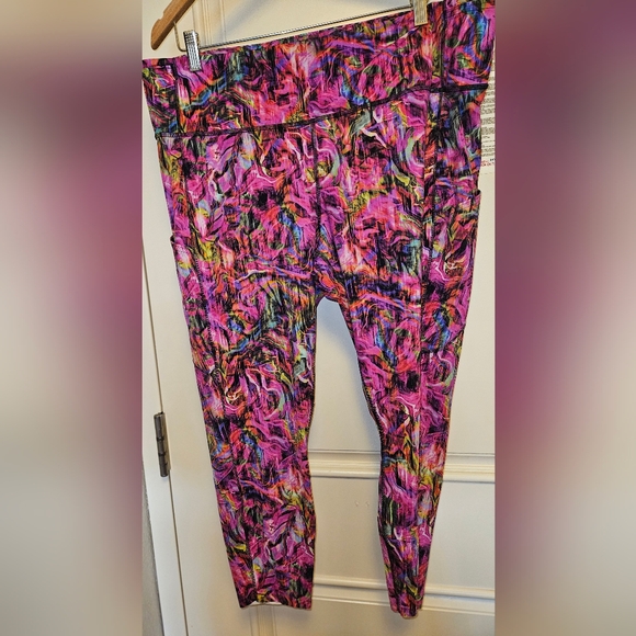 Multi Color Fast And Free High Rise Crop - Picture 5 of 5